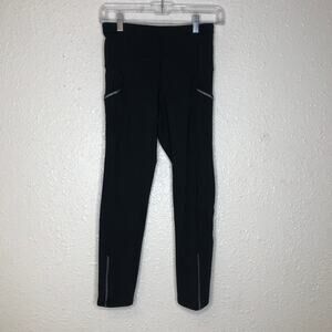 Zella workout cropped mid-rise leggings pockets size small